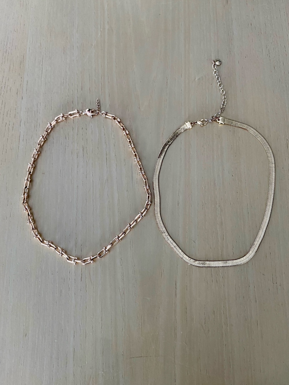 BaubleBar Gold Toned Chain Necklace Set